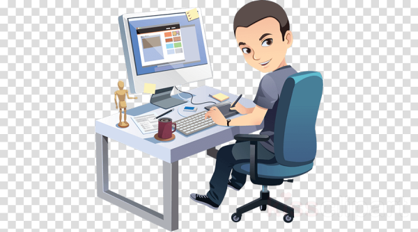 Компьютерщик мультяшный