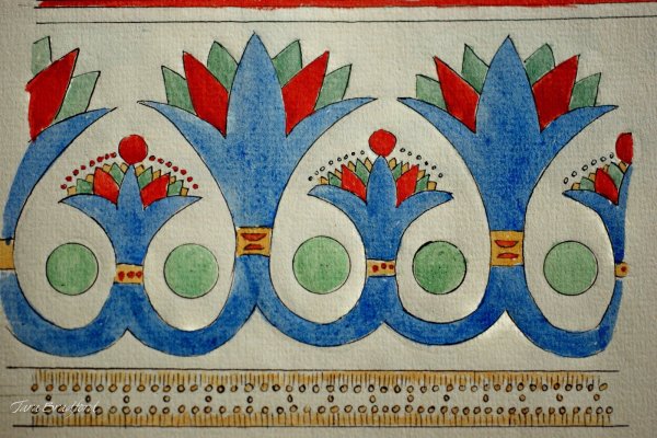 Орнамент лотоса древнего Египта