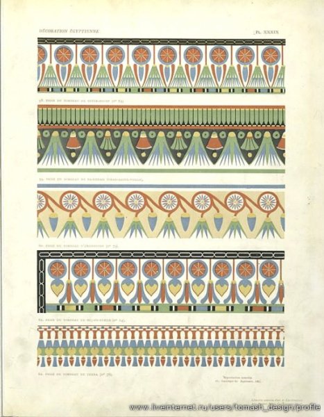 Линейный орнамент древнего Египта