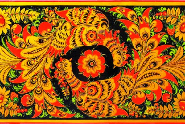 По мотивам хохломской росписи