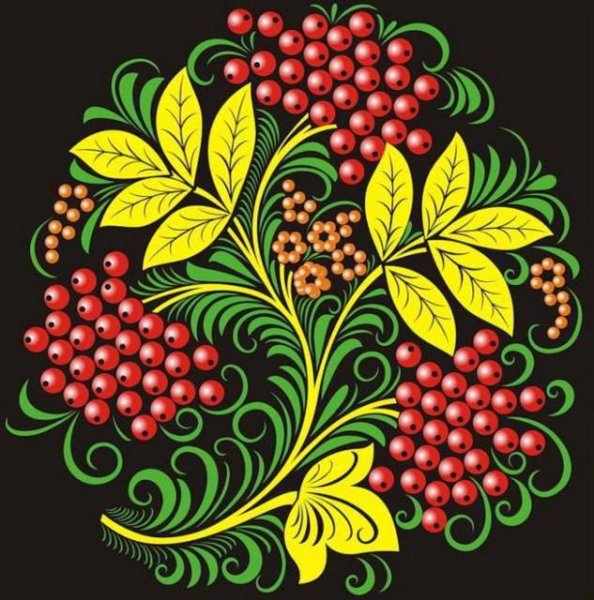 Рисование Хохломская роспись