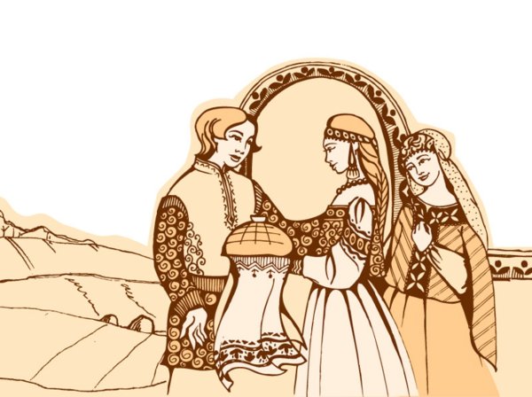 Свадебный обряд иллюстрация