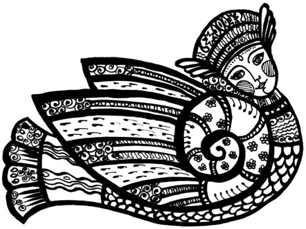 Гамаюн Сирин славянские орнаменты