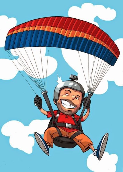 Парашютист раскраска