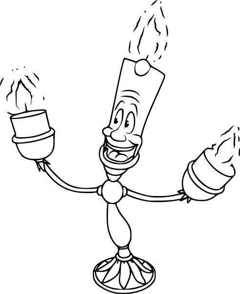 Канделябр на белом фоне