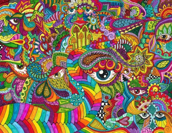 Хиппи стиль рисования