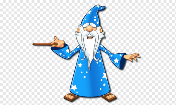 Волшебник на прозрачном фоне для детей