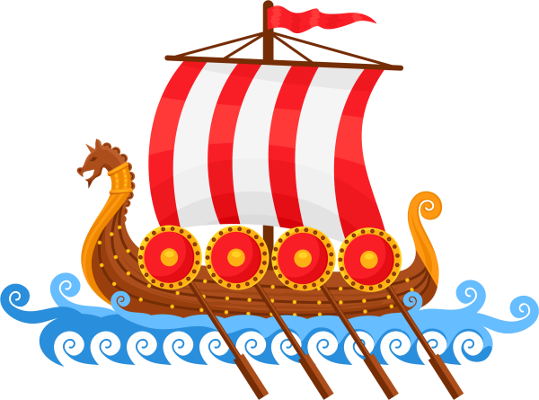 Ладья викингов вектор