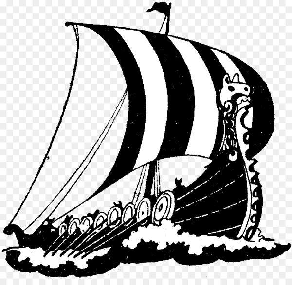 Драккар викингов вектор