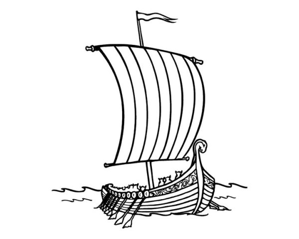 Корабль викингов раскраска
