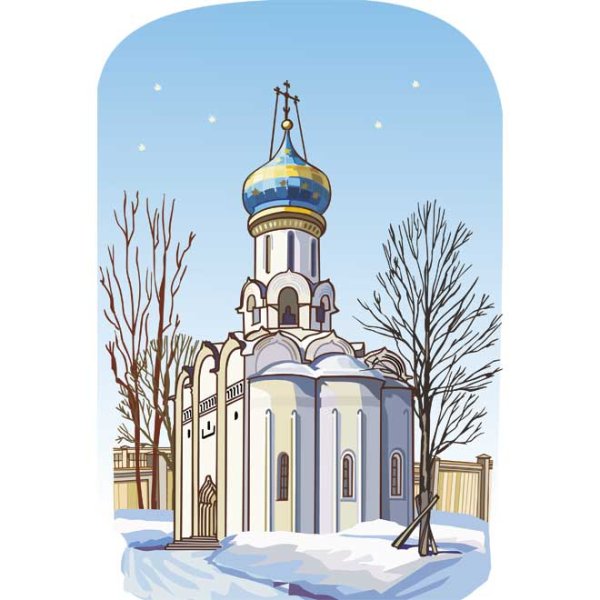 Троице-Сергиева Лавра Сергиев Посад вектор