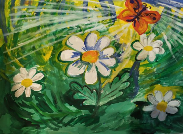 Ромашка для рисования