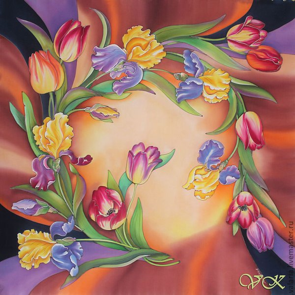 Вальс цветов батик