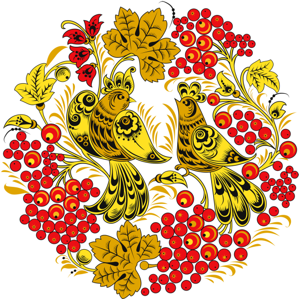 Русская роспись Хохлома орнамент