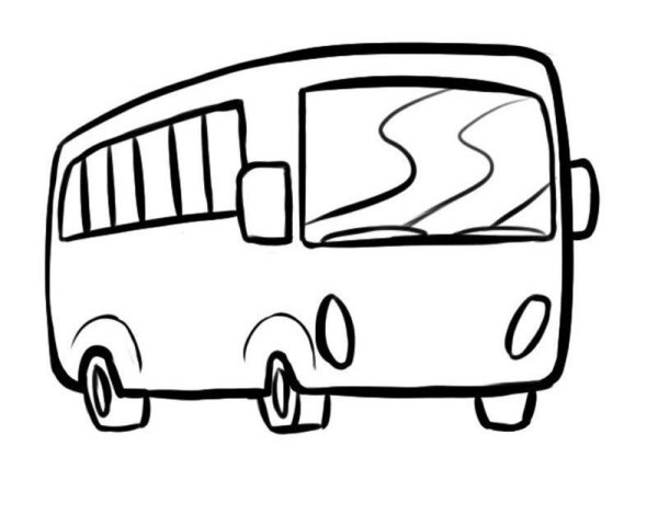 Автобус карандашом