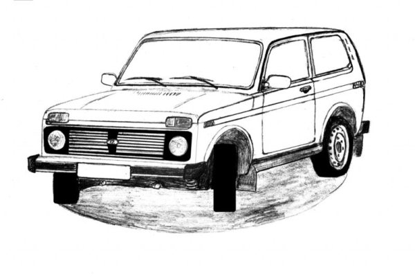 Раскраска ВАЗ 2121 Нива
