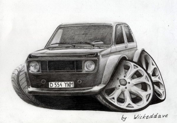Лада Нива 4х4 рисунки