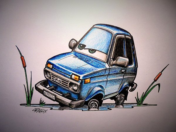 Автомобиль карикатура