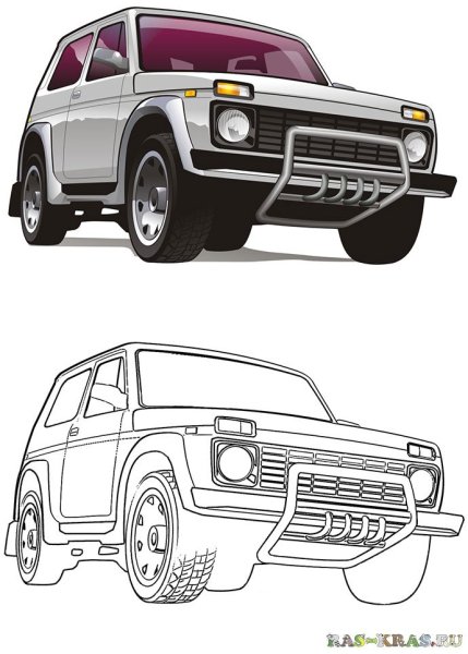 Раскраска ВАЗ 2121 Нива