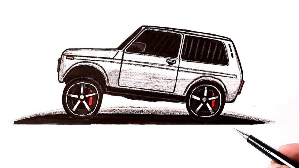 Нарисовать ниву сбоку