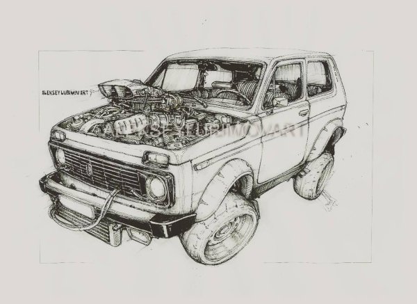 Нива 4*4 рисунок