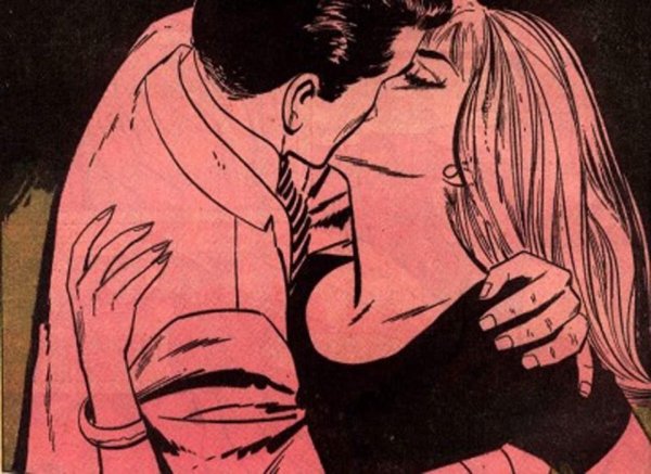 Поп арт поцелуй