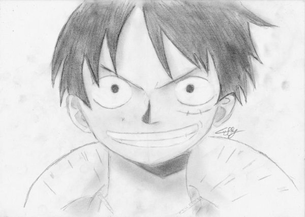 Луффи risunki
