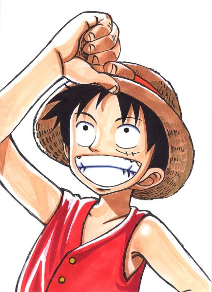 Рисунки one piece Луффи