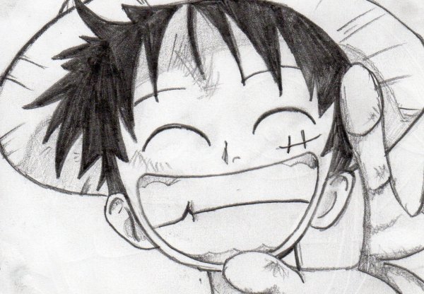 Аниме Луффи для срисовки