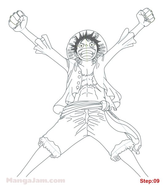 Раскраски Ван Пис Луффи 4 Гир