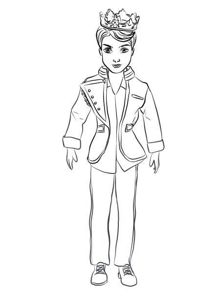 Раскраска принц