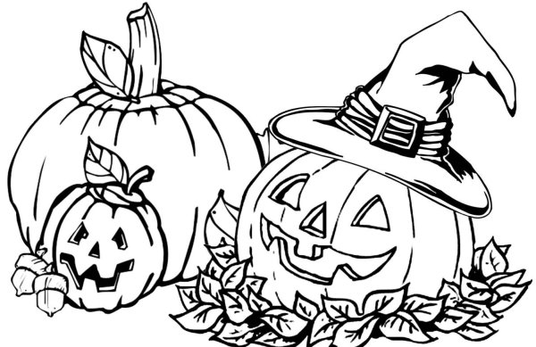Тыковки на Хэллоуин раскраски