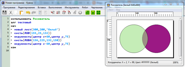 Исполнитель РИСОВАТЕЛЬ команды