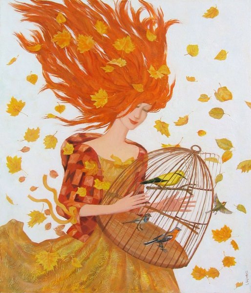 Осень картина художник Роман Урбинский