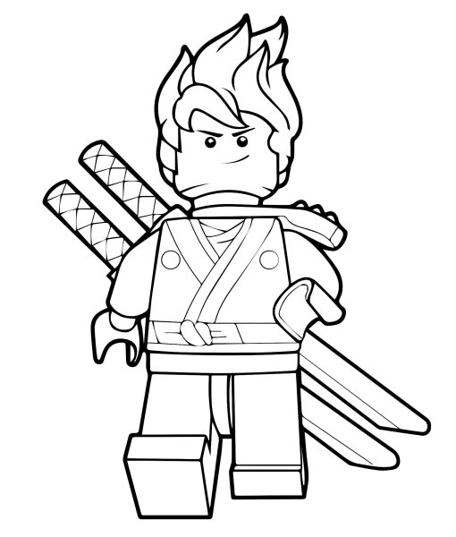 Раскраска лего Ниндзяго Кай