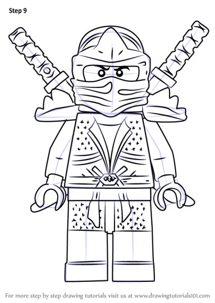 Раскраска лего Ниндзяго ниндзя