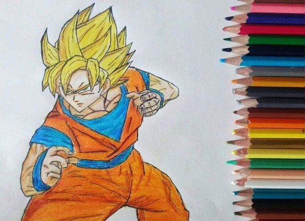 Гоку рисунки цветные