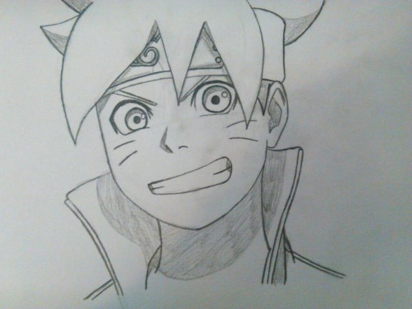 Наруто и Боруто для срисовки