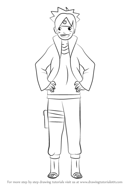 Раскраски Наруто и Боруто