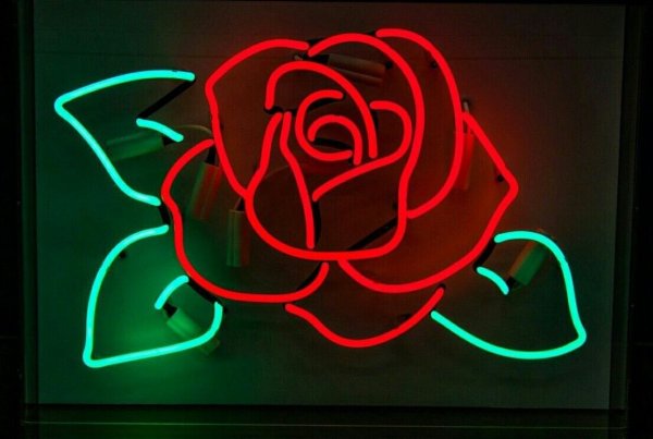 Неоновая вывеска цветы