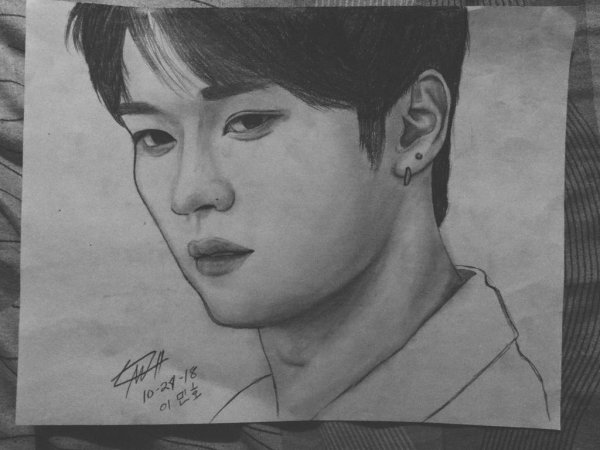 Минхо Stray Kids рисунок