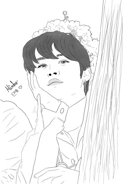 Ли мин Хо карандашом