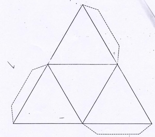 Развертка треугольной пирамиды