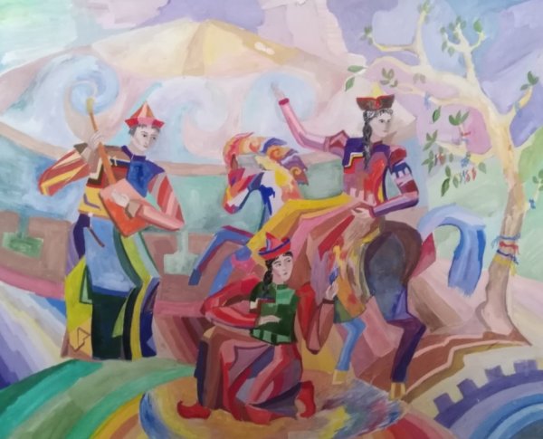 Пейзаж Башкортостана рисунок