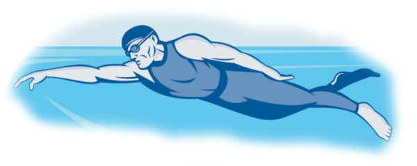 Пловец Кроль вектор
