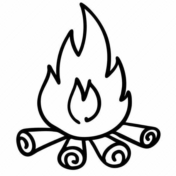 Костер рисунок