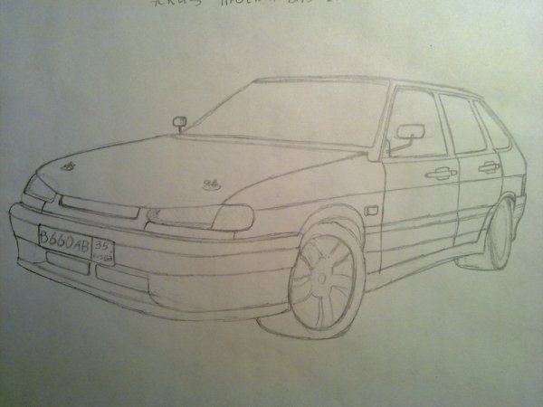 2114 Карандашом спереди