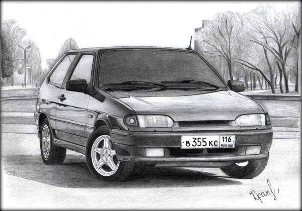 Разукрашки машины ВАЗ 2114