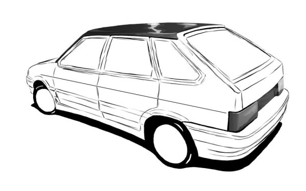 Лада 2114 раскраска спереди