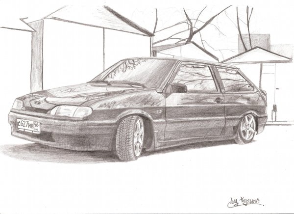 Раскраска ВАЗ 2114 Лада Приора